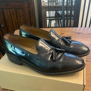 Johnston and Murphy black tassel loafers
